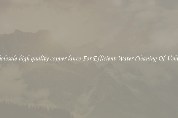 Wholesale high quality copper lance For Efficient Water Cleaning Of Vehicles