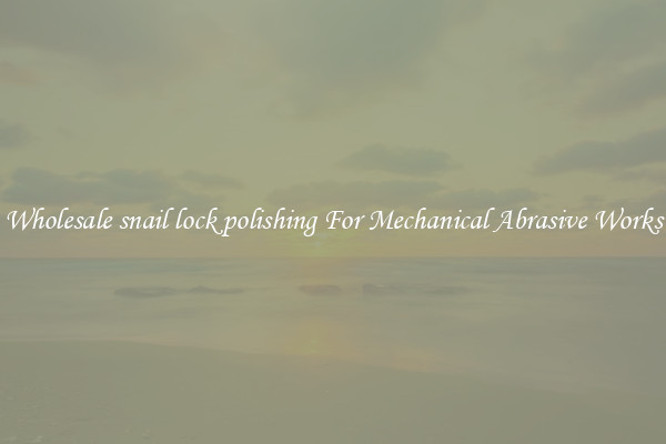 Wholesale snail lock polishing For Mechanical Abrasive Works