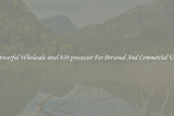 Powerful Wholesale intel 939 processor For Personal And Commercial Use