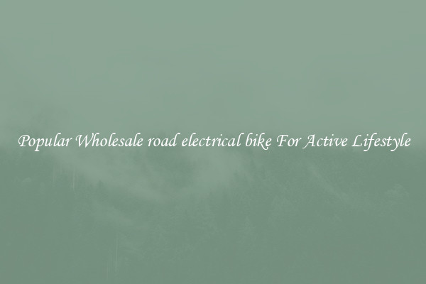 Popular Wholesale road electrical bike For Active Lifestyle