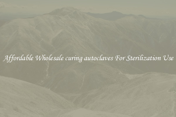 Affordable Wholesale curing autoclaves For Sterilization Use