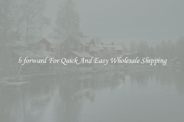 b forward For Quick And Easy Wholesale Shipping