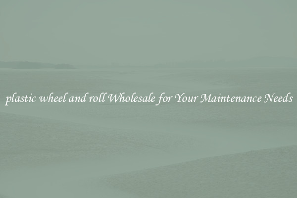 plastic wheel and roll Wholesale for Your Maintenance Needs