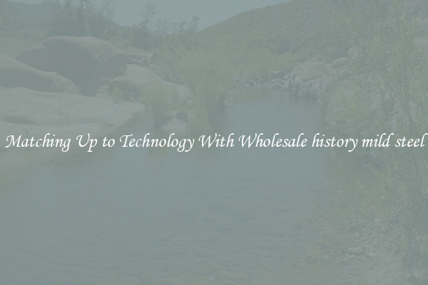 Matching Up to Technology With Wholesale history mild steel
