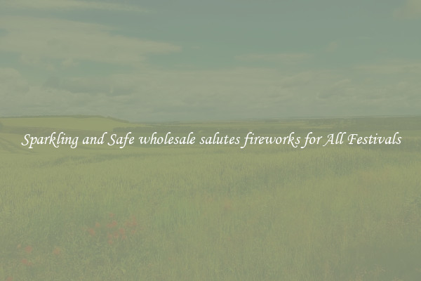 Sparkling and Safe wholesale salutes fireworks for All Festivals
